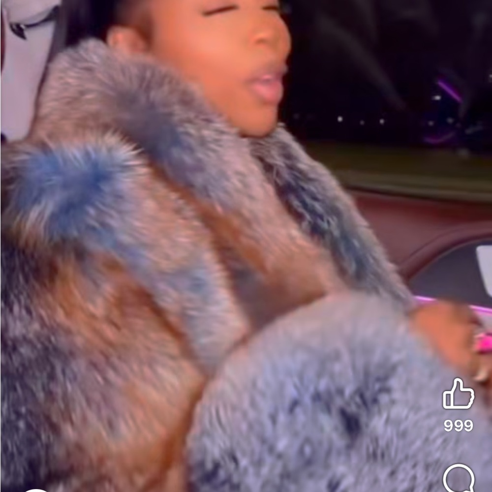 Luxurious Multicolor Fox Fur Coat